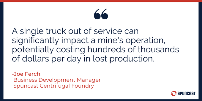 A single truck out of service can significantly impact a mine's operation, potentially costing hundreds of thousands of dollars per day in lost production.